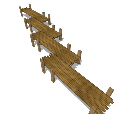 现代桥梁草图大师模型下载，sketchup桥梁su模型分享