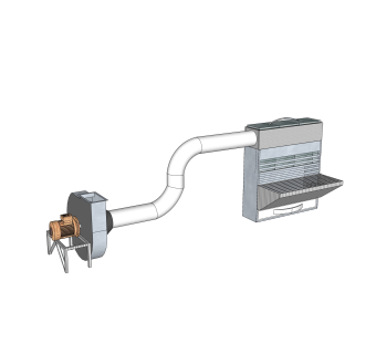 现代粉尘通风机sketchup模型，通风机草图大师模型下载