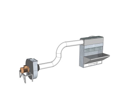 现代粉尘通风机sketchup模型，通风机草图大师模型下载