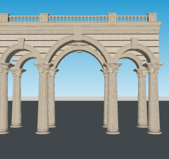 欧式大门su模型下载，sketchup大门skp模型