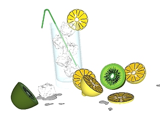<em>柠檬</em>水饮料草图大师模型，<em>柠檬</em>水饮料sketchup模型下载