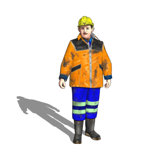 现代消防员草图大师模型，现代消防员sketchup模型下载