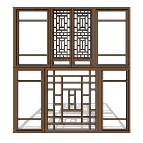 古代窗SU模型下载，窗户skb模型分享