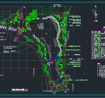 某公园全套施工设计图纸,cad建筑图纸免费下载