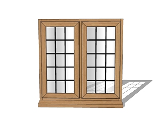 两款窗户草图大师模型，窗户sketchup模型下载