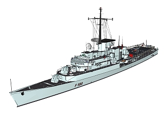 意大利山地步兵级FFG580号护卫舰草图大师模型，护卫舰...