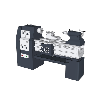现代机器车床草图大师模型，车床sketchup模型下载