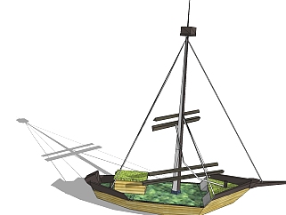 现代<em>景观船</em>su模型下载、<em>景观船</em>草图大师模型下载