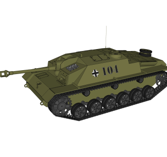 现代军用突击炮草图大师模型，突击炮sketchup模型下载