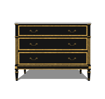 法式边柜草图大师模型，边柜SKP模型