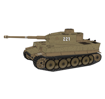 现代军用坦克草图大师模型，坦克sketchup模型下载