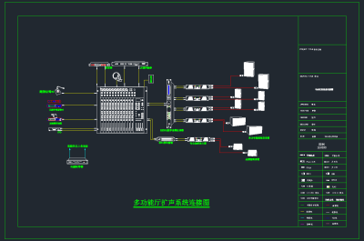 原创会议扩声系统CAD施工图，会议扩声系统CAD图纸下载