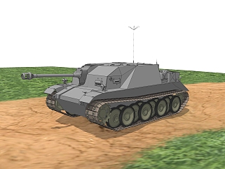 德国二号Luchs坦克su模型，坦克草图大师模型下载