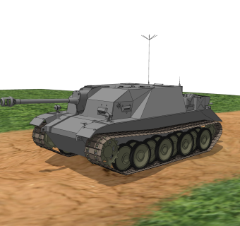 德国二号Luchs坦克su模型，坦克草图大师模型下载