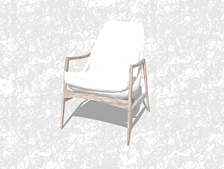 现代白色创意<em>小</em>座椅su模型，休闲椅草图大师模型下载