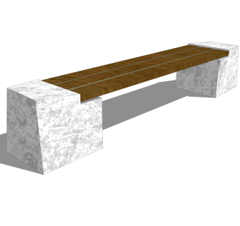 现代户外坐凳草图大师模型，户外坐凳sketchup模型下载