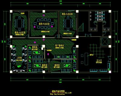 三层办公楼装修施工图，CAD建筑图纸免费下载