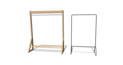 现代衣架草图大师模型，衣架SU模型下载