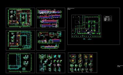 幼儿园cad建筑工程图纸，幼儿园平面立面图下载