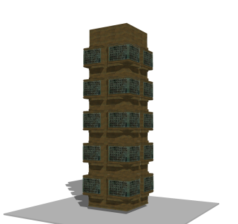 中式文化景观柱青铜柱草图大师模型，文化景观柱青铜柱sketchup模型免费下载