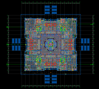 灵光宝殿CAD施工图，寺庙CAD建筑图纸下载