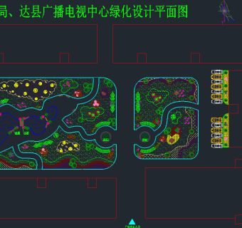 精品庭院绿化CAD施工图，庭院绿化CAD施工图纸下载