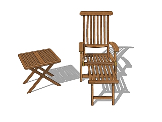 新中式精品桌椅<em>组合</em>草图大师模型，单椅sketchup模型...