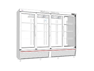 现代冰箱草图大师模型，冰箱su模型下载