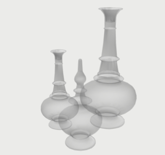  现代陶瓷器皿草图大师模型，陶瓷器皿sketchup模型下载