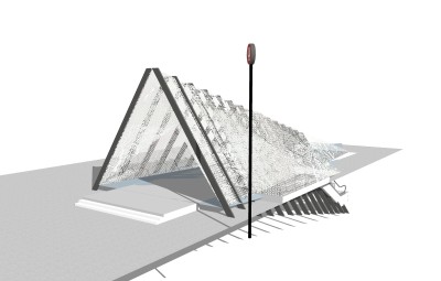 现代地铁出口草图大师模型，地铁出口sketchup模型下载