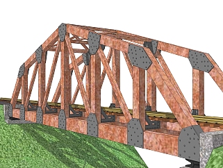 铁路<em>桥</em>草图大师模型设计下载，sketchup铁路<em>桥</em>su模型...