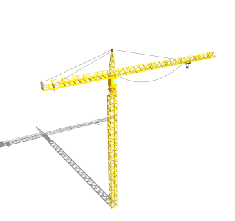 现代塔式起重机草图大师模型，塔吊sketchup模型下载