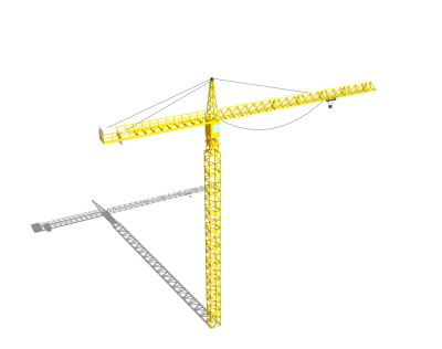 现代塔式起重机草图大师模型，塔吊sketchup模型下载