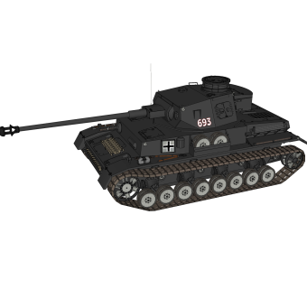 现代军用坦克草图大师模型，坦克sketchup模型下载