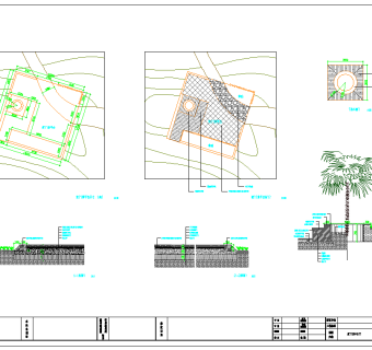 某绿地公园景观设计施工图,cad建筑图纸免费下载