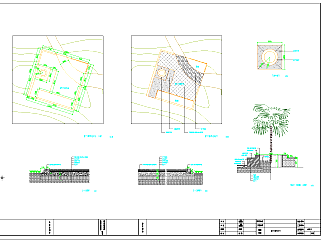 某绿地公园景观设计施工图,cad建筑图纸免费下载