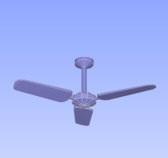 现代吊扇sketchup模型，吊扇草图大师模型下载