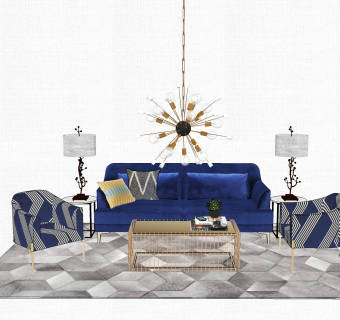 欧式双人沙发su模型，沙发sketchup模型下载