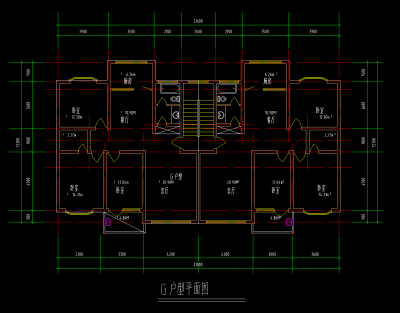 经典小区住宅户型图CAD施工图，户型图CAD平面图纸下载