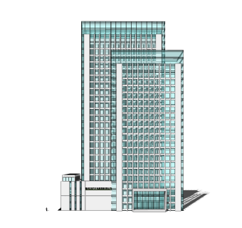 现代高层办公楼草图大师模型，高层办公楼sketchup模型免费下载