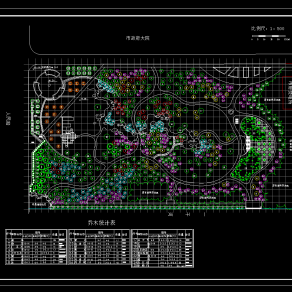 小区园林景观图CAD施工图，园林景观CAD施工图纸下载