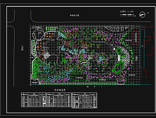 小區園林景觀圖CAD施工圖，園林景觀CAD施工圖紙下載
