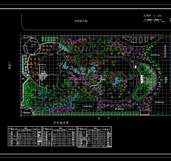 小区园林景观图CAD施工图，园林景观CAD施工图纸下载