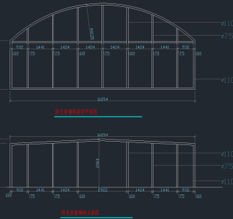 最新款阳光房设计CAD全套图集，阳光房CAD施工图纸下载