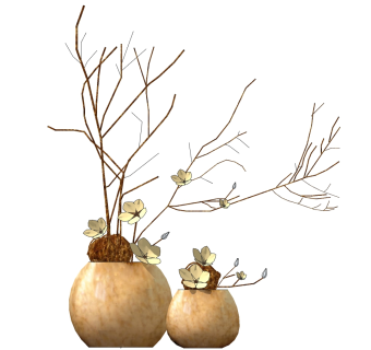  现代花瓶摆件草图大师模型，花瓶摆件sketchup模型下载