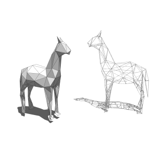现代雕塑草图大师模型，雕塑sketchup模型下载