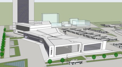 现代汽车站草图大师、su模型免费下载