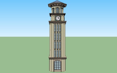 欧式景观塔草图大师模型，景观塔sketchup模型skp文件分享