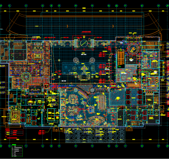 二层中餐厅建筑图纸，餐厅CAD设计图纸下载