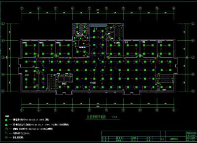 五层图书馆电气施工施工图CAD图纸